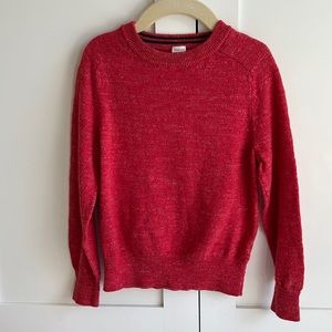 J.Crew Crewcuts Boys' Cotton Sweater in poppy, size 4-5.